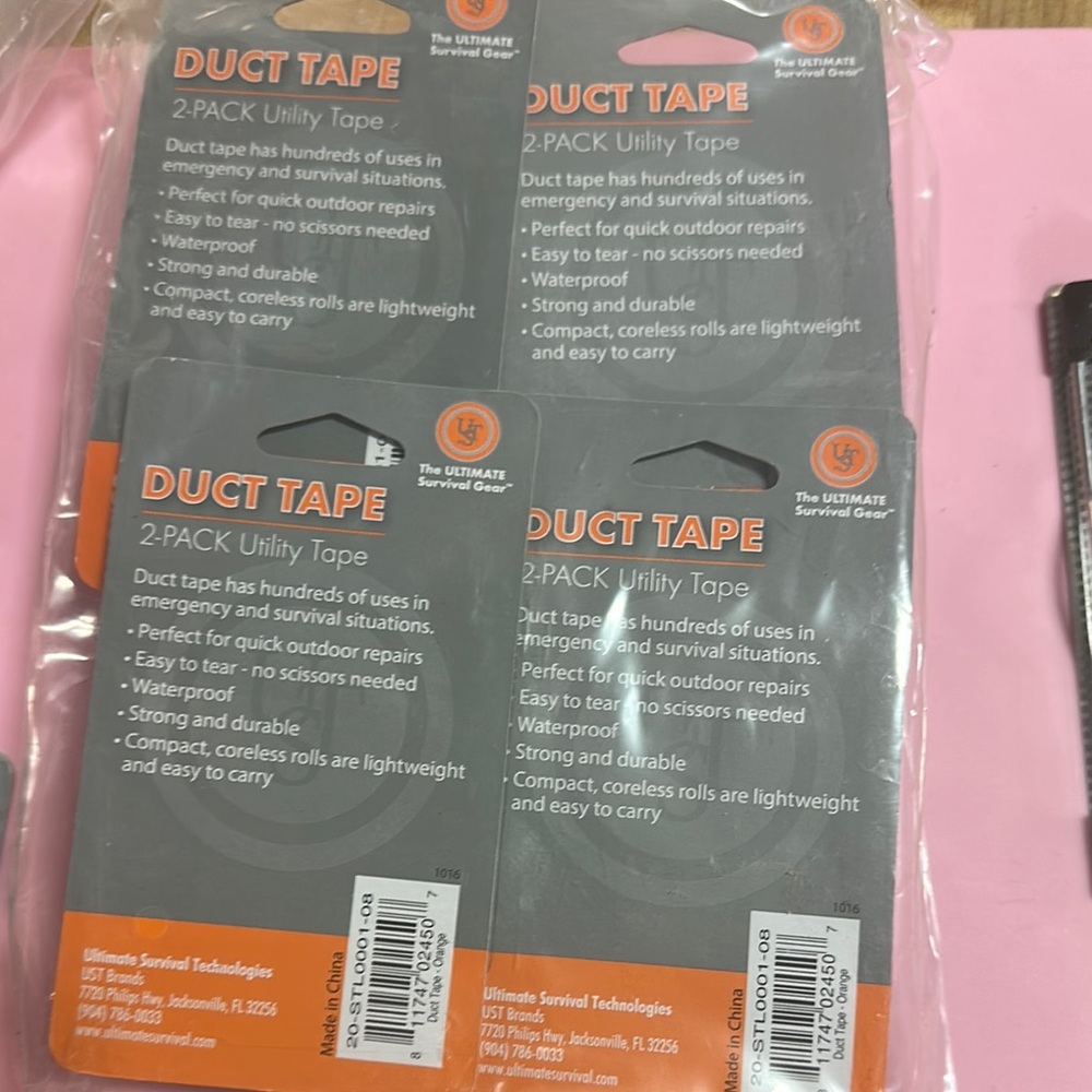 Bright Orange Duct Tape for Office Shipping Supplies - Picture 2 of 5